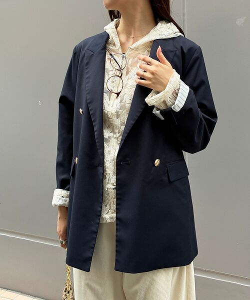 le.coeur blanc(ルクールブラン)の「シアーレースフーディ(シャツ/ブラウス・レディース・ブラック/オフホワイト・38)」の9枚目の写真