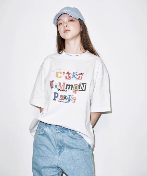 COLD BLANKET(コールドブランケット)の「CCPプリント30番手オーバーサイズホワイト半袖Tシャツ(Tシャツ/カットソー・レディース・その他・FREE)」の4枚目の写真