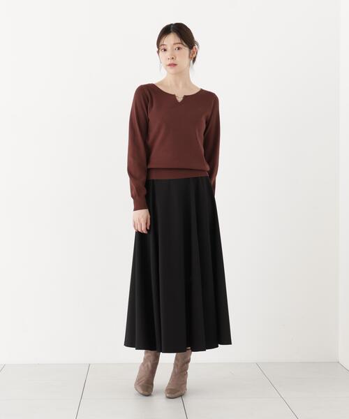 PROPORTION BODY DRESSING(プロポーションボディドレッシング)の「オータムフレアスカート / 1216220908(スカート・レディース・ブラック/ボルドー・MEDIUM/P/S/SMALL)」の5枚目の写真