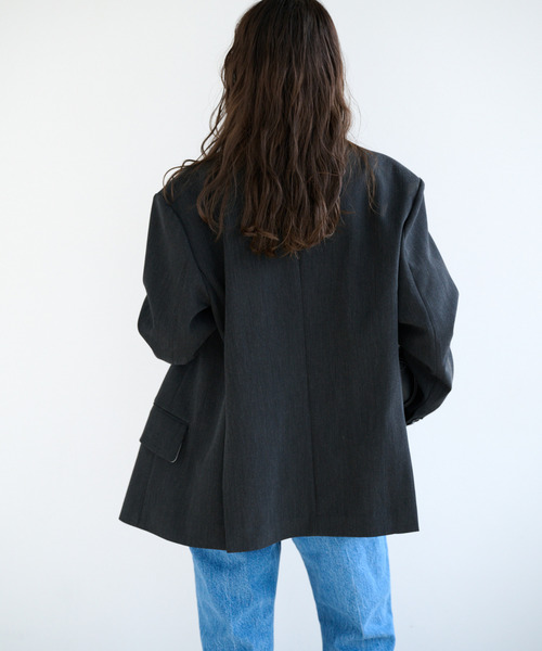 OUTDOOR PRODUCTS(アウトドアプロダクツ)の「ORDINARY DOUBLE JACKET セットアップ対応(テーラードジャケット・レディース・チャコールグレー/ブラウン・FREE)」の5枚目の写真