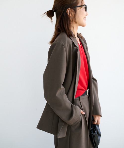 OUTDOOR PRODUCTS(アウトドアプロダクツ)の「ORDINARY DOUBLE JACKET セットアップ対応(テーラードジャケット・レディース・チャコールグレー/ブラウン・FREE)」の19枚目の写真