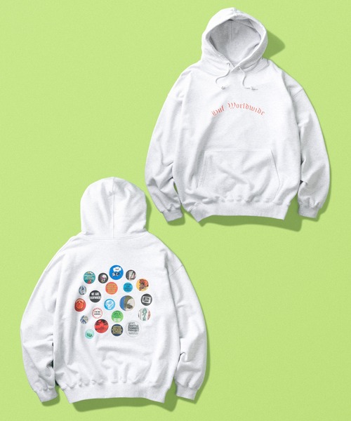 HUF(ハフ)の「OLYMPIA HOODIE(パーカー・メンズ・アッシュグレー/ブラック・XXL/XL/L/M/S)」の2枚目の写真