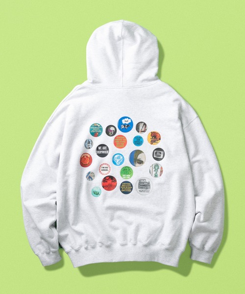 HUF(ハフ)の「OLYMPIA HOODIE(パーカー・メンズ・アッシュグレー/ブラック・XXL/XL/L/M/S)」の9枚目の写真