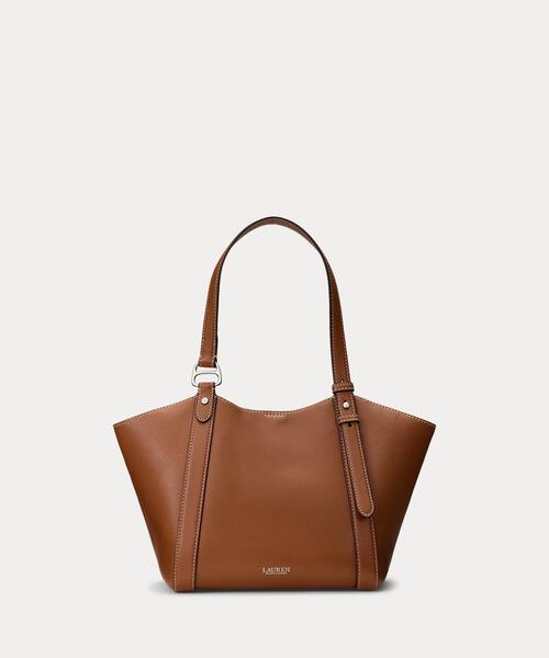 LAUREN RALPH LAUREN(ローレン ラルフ ローレン)の「ナッパ レザー スモール Tasha トート バッグ(トートバッグ・レディース・ブラウン・ONE)」の1枚目の写真