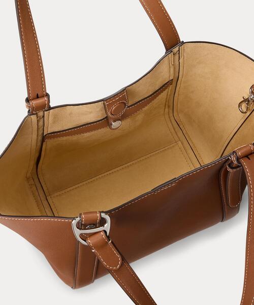LAUREN RALPH LAUREN(ローレン ラルフ ローレン)の「ナッパ レザー スモール Tasha トート バッグ(トートバッグ・レディース・ブラウン・ONE)」の4枚目の写真