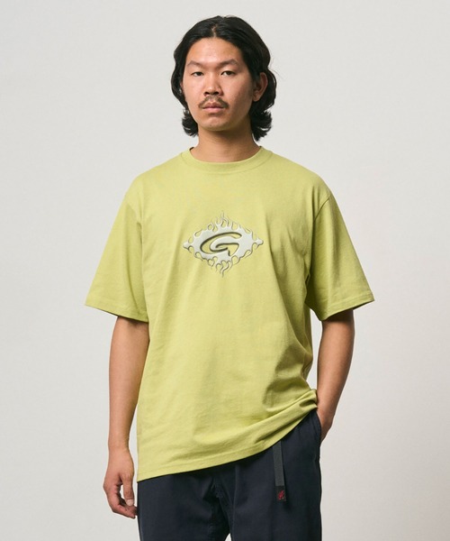 Gramicci(グラミチ)の「FLAMES TEE|フレイムズTシャツ(Tシャツ/カットソー・メンズ・イエロー系その他/ブラック系その他/ネイビー・M/L/XL/2XL)」の3枚目の写真