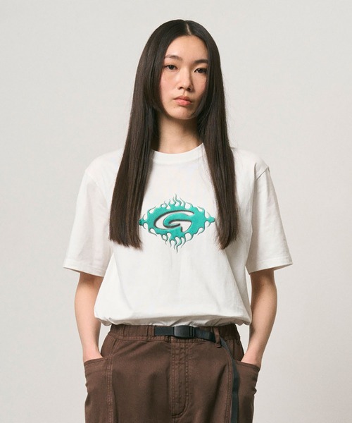 Gramicci(グラミチ)の「FLAMES TEE|フレイムズTシャツ(Tシャツ/カットソー・メンズ・イエロー系その他/ブラック系その他/ネイビー・M/L/XL/2XL)」の4枚目の写真