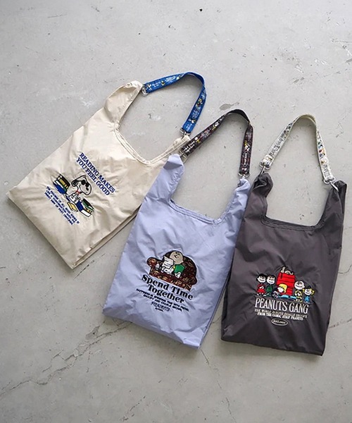 Vintage PEANUTS(ビンテージピーナッツ)の「"11"≪Vintage PEANUTS≫1ポケット ストラップ付き ショッパー/エコバッグ(エコバッグ/サブバッグ・レディース・グレー/アイボリー/ラベンダー・ONE SIZE)」の8枚目の写真