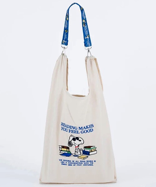 Vintage PEANUTS(ビンテージピーナッツ)の「"11"≪Vintage PEANUTS≫1ポケット ストラップ付き ショッパー/エコバッグ(エコバッグ/サブバッグ・レディース・グレー/アイボリー/ラベンダー・ONE SIZE)」の12枚目の写真