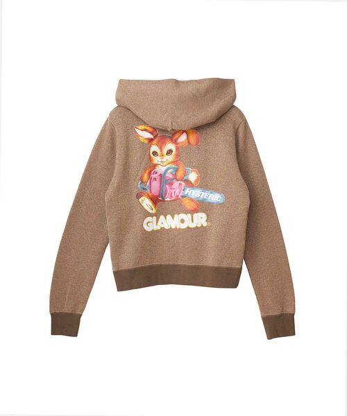 HYSTERIC GLAMOUR(ヒステリックグラマー)の「CHAINSAW BUNNY ショート丈パーカー(パーカー・レディース・ブラウン/パープル/ブラック・FREE)」の3枚目の写真