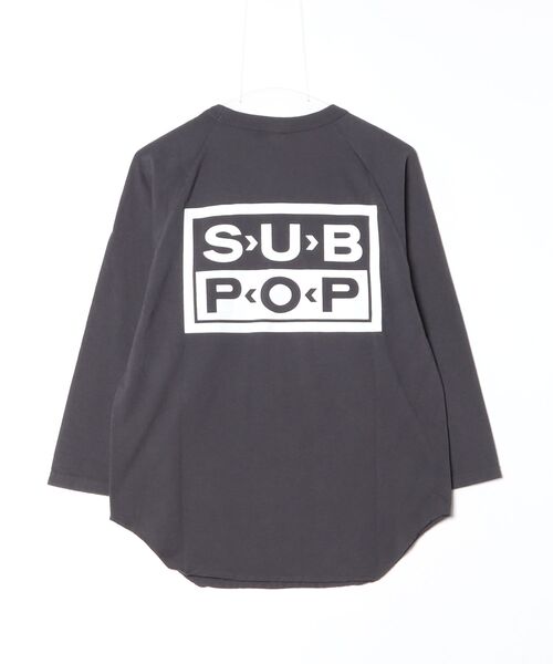 SUB POP(サブポップ)の「3/4 BASEBALL TEE "SINGLES CLUB VOL.8"/3/4 ベースボール T "シングルズ クラブ ボリューム 8"(Tシャツ/カットソー・メンズ・スミクロ・LARGE/X-LARGE)」の2枚目の写真