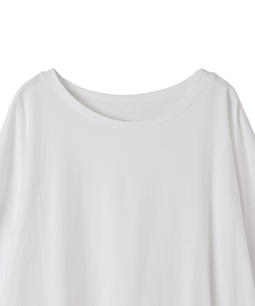 STYLE DELI(スタイルデリ)の「【DELI by】 抜け感サイドスリットロングプルオーバー(Tシャツ/カットソー・レディース・ホワイト/ブラック・M)」の8枚目の写真