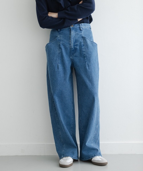URBAN RESEARCH Sonny Label（アーバンリサーチサニーレーベル）の「カーブポケットデニムパンツ（デニムパンツ・レディース・ブラウン/インディゴブルー・36/38）」の2枚目の写真