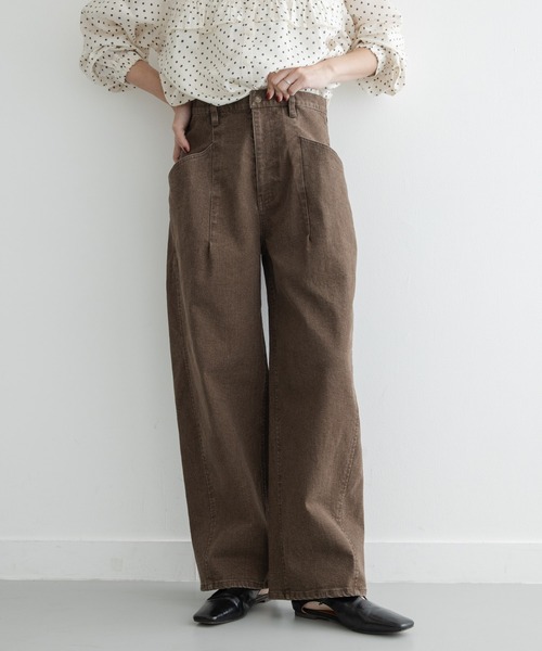 URBAN RESEARCH Sonny Label（アーバンリサーチサニーレーベル）の「カーブポケットデニムパンツ（デニムパンツ・レディース・ブラウン/インディゴブルー・36/38）」の3枚目の写真