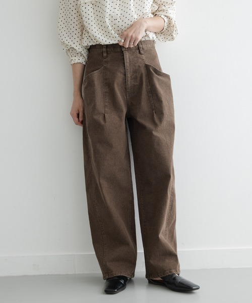 URBAN RESEARCH Sonny Label（アーバンリサーチサニーレーベル）の「カーブポケットデニムパンツ（デニムパンツ・レディース・ブラウン/インディゴブルー・36/38）」の4枚目の写真