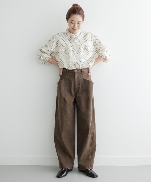URBAN RESEARCH Sonny Label（アーバンリサーチサニーレーベル）の「カーブポケットデニムパンツ（デニムパンツ・レディース・ブラウン/インディゴブルー・36/38）」の8枚目の写真