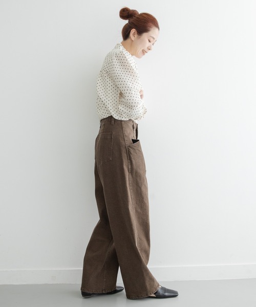 URBAN RESEARCH Sonny Label（アーバンリサーチサニーレーベル）の「カーブポケットデニムパンツ（デニムパンツ・レディース・ブラウン/インディゴブルー・36/38）」の9枚目の写真