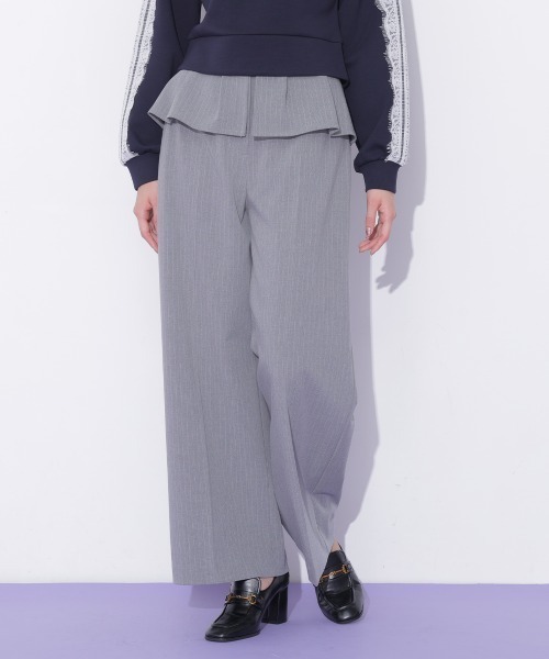 JILL by JILL STUART(ジルバイジルスチュアート)の「ペプラムワイドパンツ(その他パンツ・レディース・ネイビー/グレー系その他・FREE)」の22枚目の写真