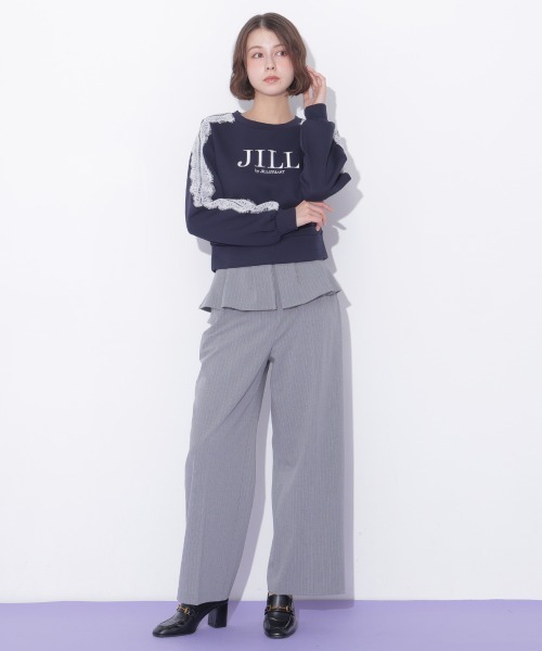 JILL by JILL STUART(ジルバイジルスチュアート)の「ペプラムワイドパンツ(その他パンツ・レディース・ネイビー/グレー系その他・FREE)」の20枚目の写真