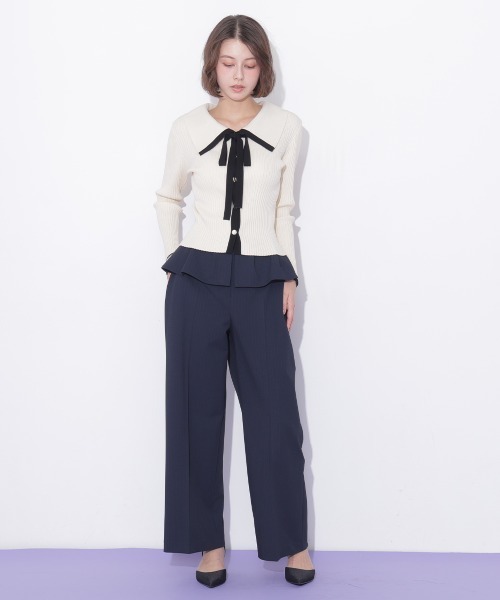 JILL by JILL STUART(ジルバイジルスチュアート)の「ペプラムワイドパンツ(その他パンツ・レディース・ネイビー/グレー系その他・FREE)」の19枚目の写真