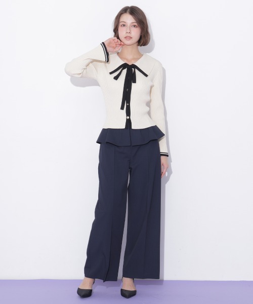 JILL by JILL STUART(ジルバイジルスチュアート)の「ペプラムワイドパンツ(その他パンツ・レディース・ネイビー/グレー系その他・FREE)」の17枚目の写真