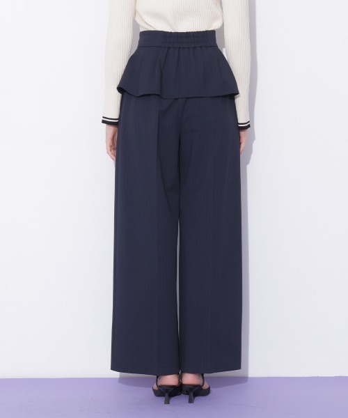 JILL by JILL STUART(ジルバイジルスチュアート)の「ペプラムワイドパンツ(その他パンツ・レディース・ネイビー/グレー系その他・FREE)」の14枚目の写真