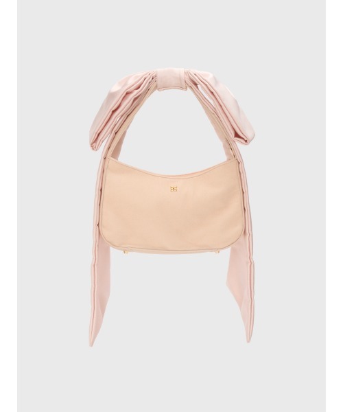 EIMY ISTOIRE(エイミーイストワール)の「PAPILLON VELVET RIBBON BAG(ハンドバッグ・レディース・ライトピンク/ブラック・FREE)」の1枚目の写真