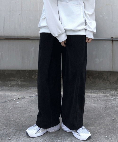 KELVIN(ケルヴァン)の「Loose Curve Wide Pants ルーズカーブワイドパンツ(その他パンツ・メンズ・ベージュ/ブラック・MEDIUM/LARGE)」の3枚目の写真
