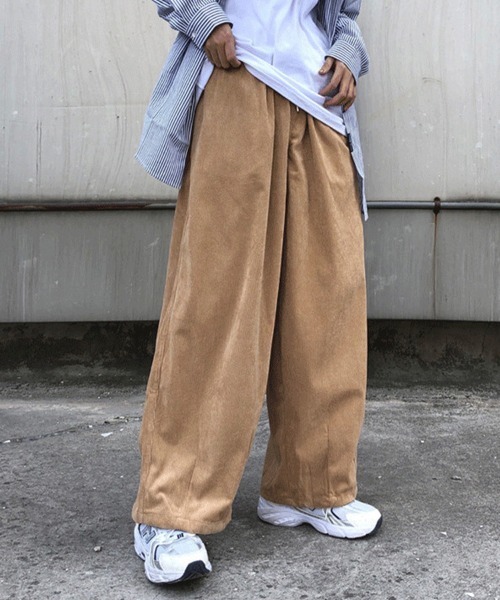 KELVIN(ケルヴァン)の「Loose Curve Wide Pants ルーズカーブワイドパンツ(その他パンツ・メンズ・ベージュ/ブラック・MEDIUM/LARGE)」の7枚目の写真