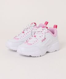 FILA フィラ DISTRACER CHECK ディストレーサーチェック FU0106501100 ABC-MART限定 *White/Pink