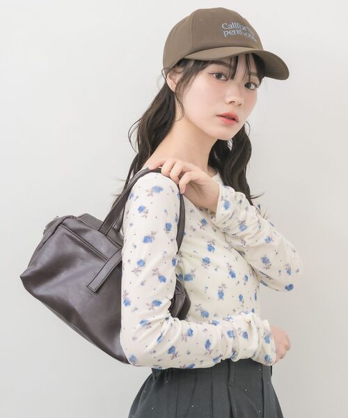 RETRO GIRL（レトロガール）の「袖シャーリングベロアカットソー（Tシャツ/カットソー・レディース・ベージュ/グリーン/ホワイト系その他・FREE）」の11枚目の写真