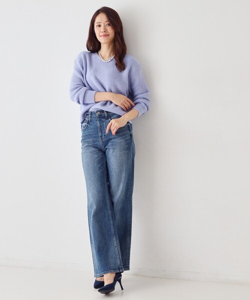 COUP DE CHANCE(クードシャンス)の「【Healthy DENIM】Aquaフレアパンツ(デニムパンツ・レディース・ブルー/ネイビー・40/38/36/34)」の5枚目の写真