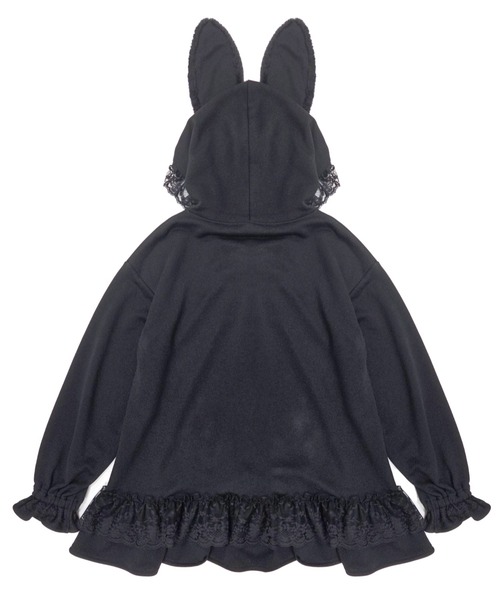 Secret Honey(シークレットハニー)の「うさみみパーカーワンピース(Tシャツ/カットソー・レディース・ブラック/オフホワイト・FREE)」の5枚目の写真