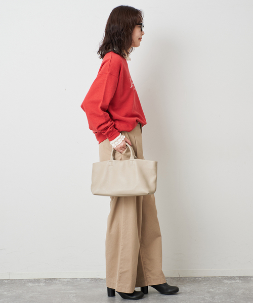 SLOBE IENA(スローブイエナ)の「フラワーレースタートル(Tシャツ/カットソー・レディース・アイボリー/ブラック/チャコールグレー・FREE)」の19枚目の写真
