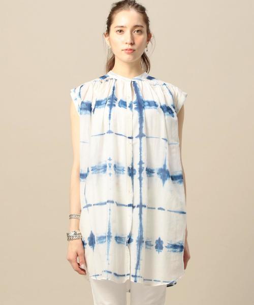 BEAUTY&YOUTH UNITED ARROWS（ビューティーアンドユースユナイテッドアローズ）の「＜ne Quittez pas＞タイダイチュニック◆（シャツ/ブラウス・レディース・レッド/ネイビー・FREE）」の4枚目の写真