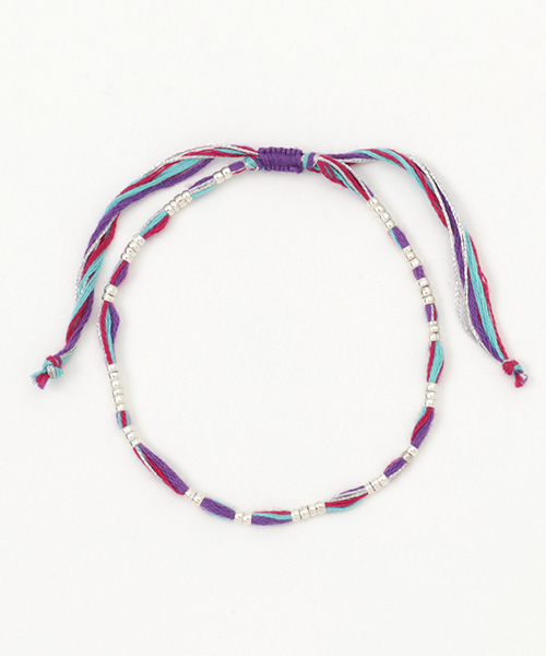 チャイハネ（チャイハネ）の「【チャイハネ】カラーコードアンクレット（アンクレット・レディース・レッド/カラフル/ブルー/パープル/ピンク/ブラック×レッド・FREE）」の4枚目の写真