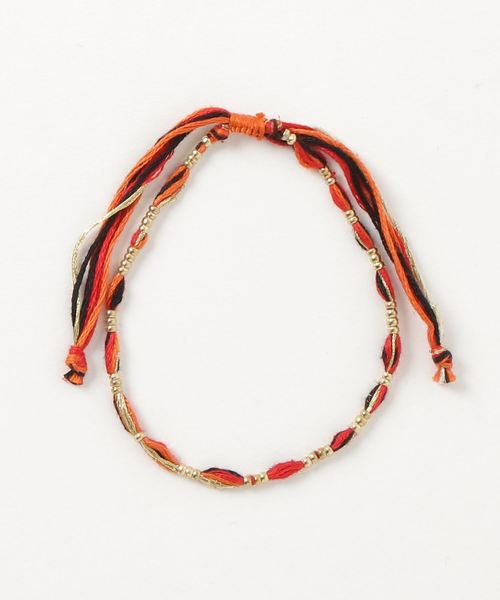 チャイハネ（チャイハネ）の「【チャイハネ】カラーコードアンクレット（アンクレット・レディース・レッド/カラフル/ブルー/パープル/ピンク/ブラック×レッド・FREE）」の2枚目の写真