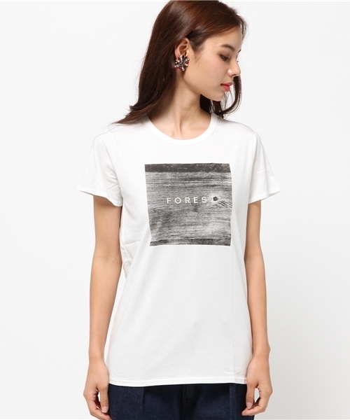 MURUA（ムルーア）の「FOREST Tシャツ（Tシャツ/カットソー・レディース・ホワイト/グレー・FREE）」の3枚目の写真