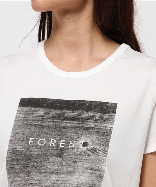 MURUA（ムルーア）の「FOREST Tシャツ（Tシャツ/カットソー・レディース・ホワイト/グレー・FREE）」の6枚目の写真