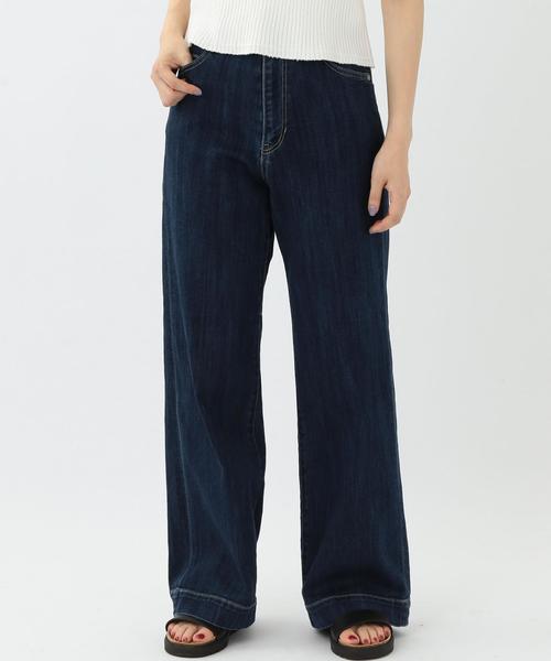 Another Edition（アナザーエディション）の「デニムバギー/AEBC DNM BAGGY（デニムパンツ・レディース・ライトブルー/ネイビー・SMALL/MEDIUM）」の2枚目の写真