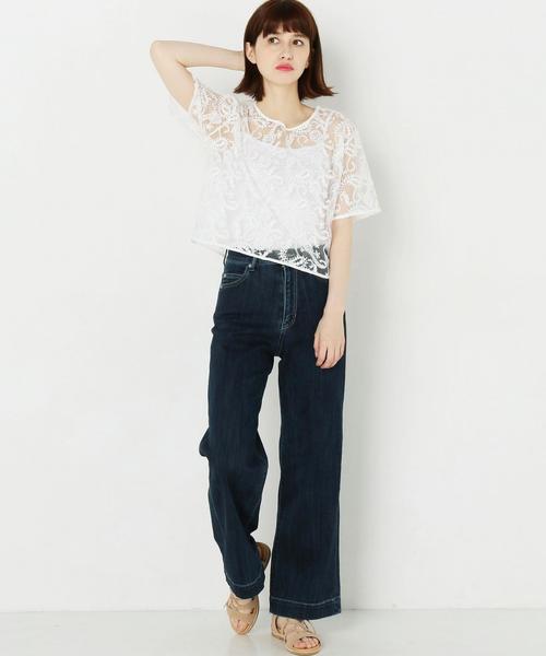 Another Edition（アナザーエディション）の「デニムバギー/AEBC DNM BAGGY（デニムパンツ・レディース・ライトブルー/ネイビー・SMALL/MEDIUM）」の6枚目の写真