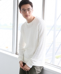 GLOBAL WORK | 【洗えるニット】７ゲージケーブルニットプルオーバー/719598(ニット/セーター)