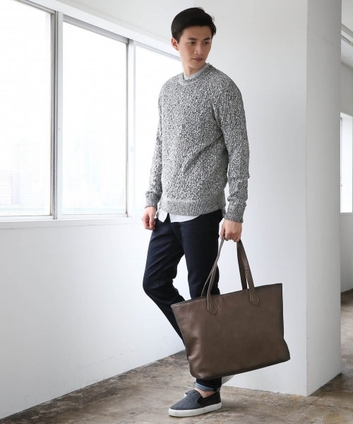 GLOBAL WORK（グローバルワーク）の「【洗えるニット】７ゲージケーブルニットプルオーバー/719598（ニット/セーター・メンズ・カーキ/ブラック/ネイビー/ベージュ/ホワイト/ワインレッド/グレー・SMALL/MEDIUM/LARGE/X-LARGE）」の8枚目の写真