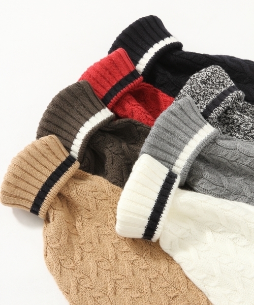 GLOBAL WORK（グローバルワーク）の「【洗えるニット】７ゲージケーブルニットプルオーバー/719598（ニット/セーター・メンズ・カーキ/ブラック/ネイビー/ベージュ/ホワイト/ワインレッド/グレー・SMALL/MEDIUM/LARGE/X-LARGE）」の19枚目の写真