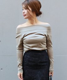 FIGARO Paris | アルビニGIZA オフショルプルオーバー◆(Tシャツ/カットソー)