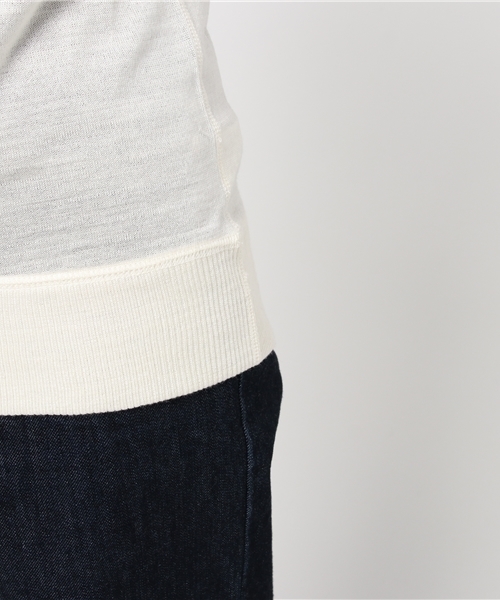 Audition(オーディション)の「M0549 ラメ糸ロゴ刺繍 フィールソフトプルオーバー(Tシャツ/カットソー・レディース・チャコール/オフホワイト/杢グレー/チェリーレッド・MEDIUM)」の7枚目の写真