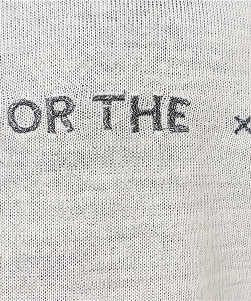 Audition(オーディション)の「M0549 ラメ糸ロゴ刺繍 フィールソフトプルオーバー(Tシャツ/カットソー・レディース・チャコール/オフホワイト/杢グレー/チェリーレッド・MEDIUM)」の5枚目の写真