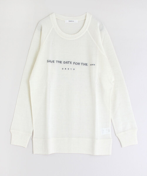 Audition(オーディション)の「M0549 ラメ糸ロゴ刺繍 フィールソフトプルオーバー(Tシャツ/カットソー・レディース・チャコール/オフホワイト/杢グレー/チェリーレッド・MEDIUM)」の21枚目の写真