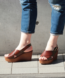 mysty woman | 手染め太クロスミュールサンダル(サンダル)