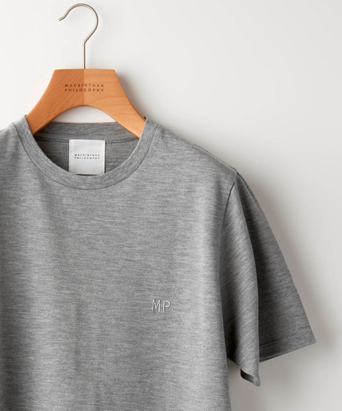 MACKINTOSH PHILOSOPHY（ﾏｯｷﾝﾄｯｼｭ ﾌｨﾛｿﾌｨｰ）の「【ZOZOTOWN限定】コットン鹿の子　MP刺繍Tシャツ（Tシャツ/カットソー・メンズ・ホワイト/ネイビー/グリーン/ブルー/ブラック/グレー/ブルー系その他/ブラック系その他/ライトインディゴブルー/ホワイト系その他・36/40/38）」の5枚目の写真